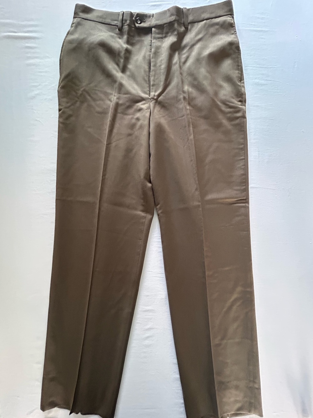 Jos A Bank Executive Brown Dress Pants 36x32 Flat Front Classic - Picture 2 of 9